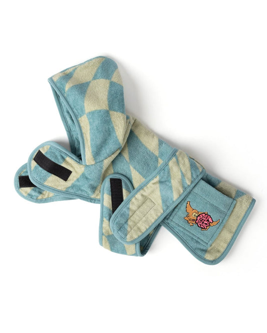 Warp Pet Towelling Robe in Light Blue