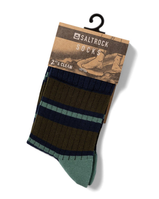 Ok - Socks - Green Stripe