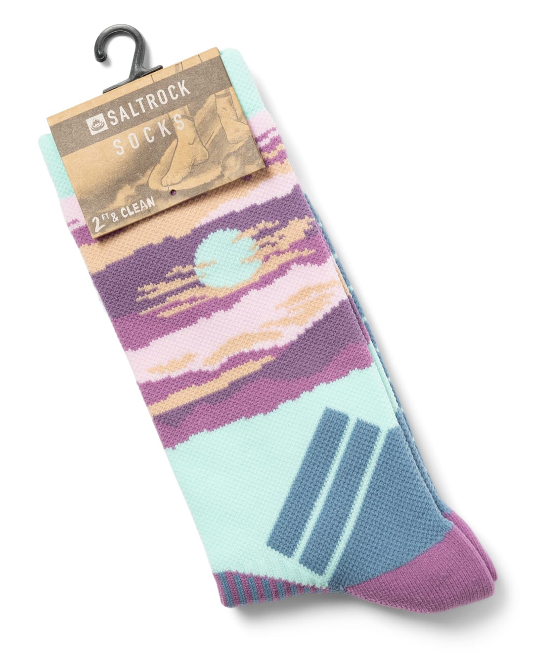 Mountainscape Hiking Socks in Purple