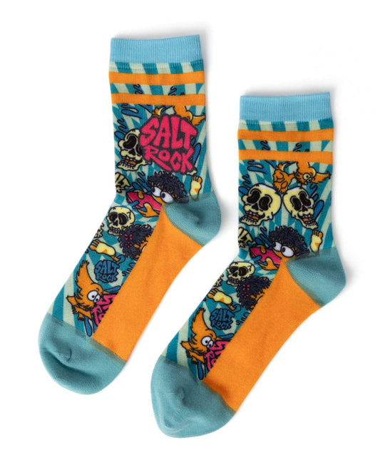 Lush Waves Kids Sock in Light Blue