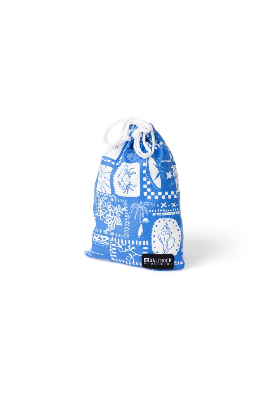 Island Tiles Poncho in Bright Blue