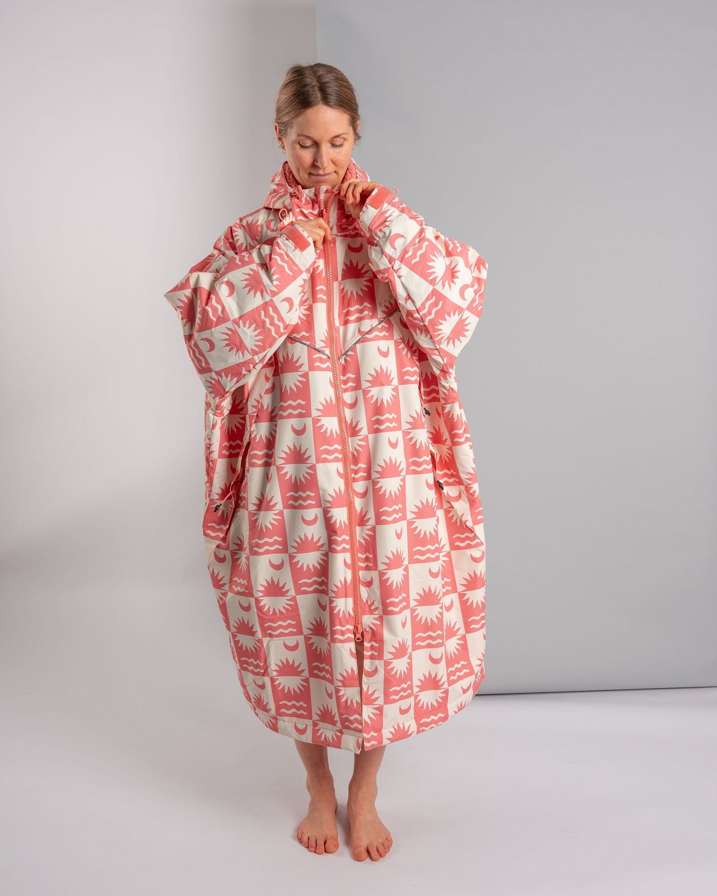 Recycled Changing Robe - Equinox - Coral