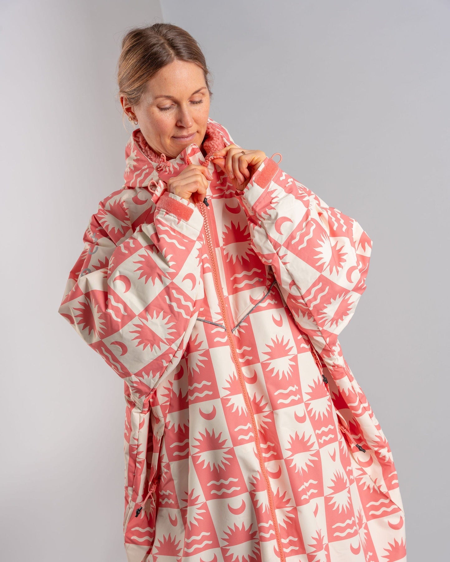 Recycled Changing Robe - Equinox - Coral