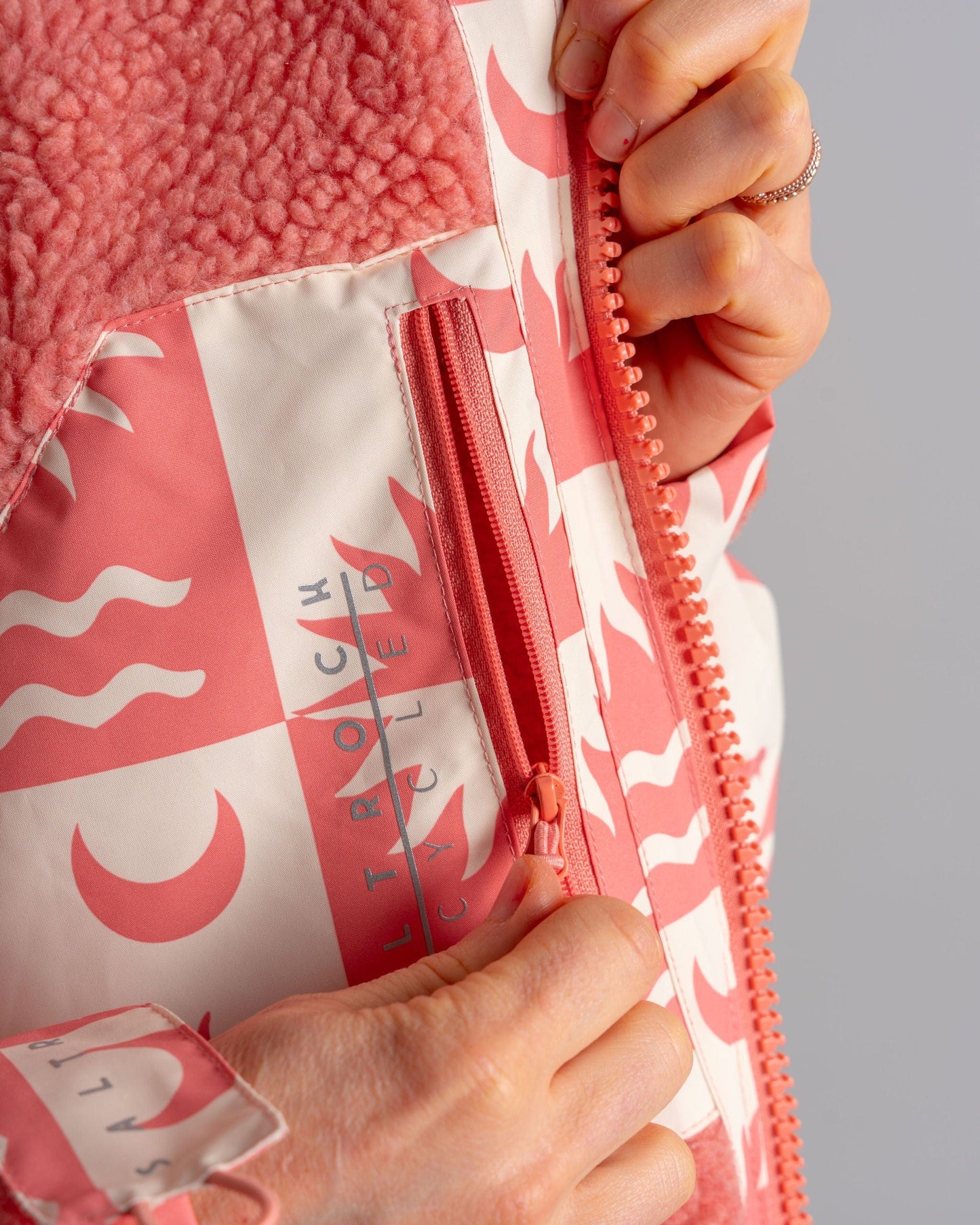 Recycled Changing Robe - Equinox - Coral