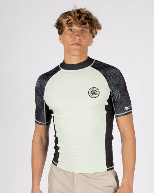 Warp Surf - Mens Short Sleeve Rashvest - Light Green