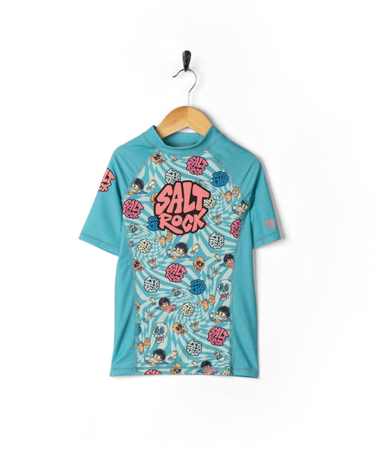 Lush Waves- Kids Short Sleeve Rashvest - Blue