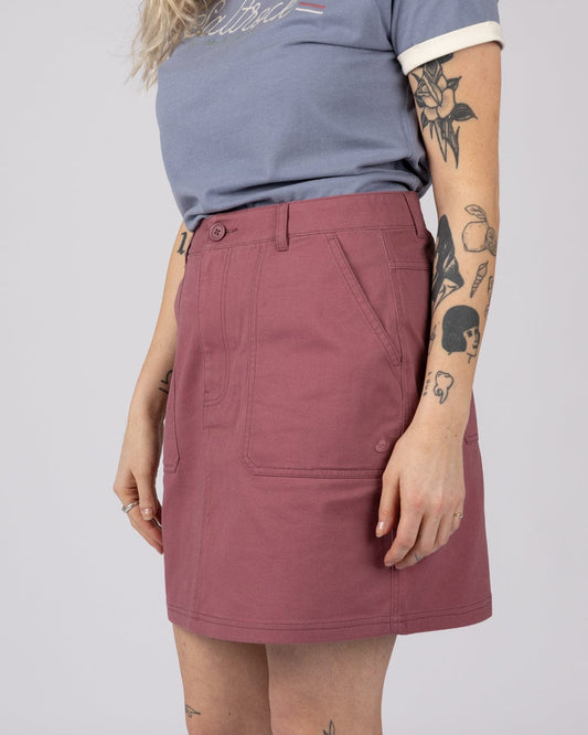 Remi Womens Skirt in Dark Pink
