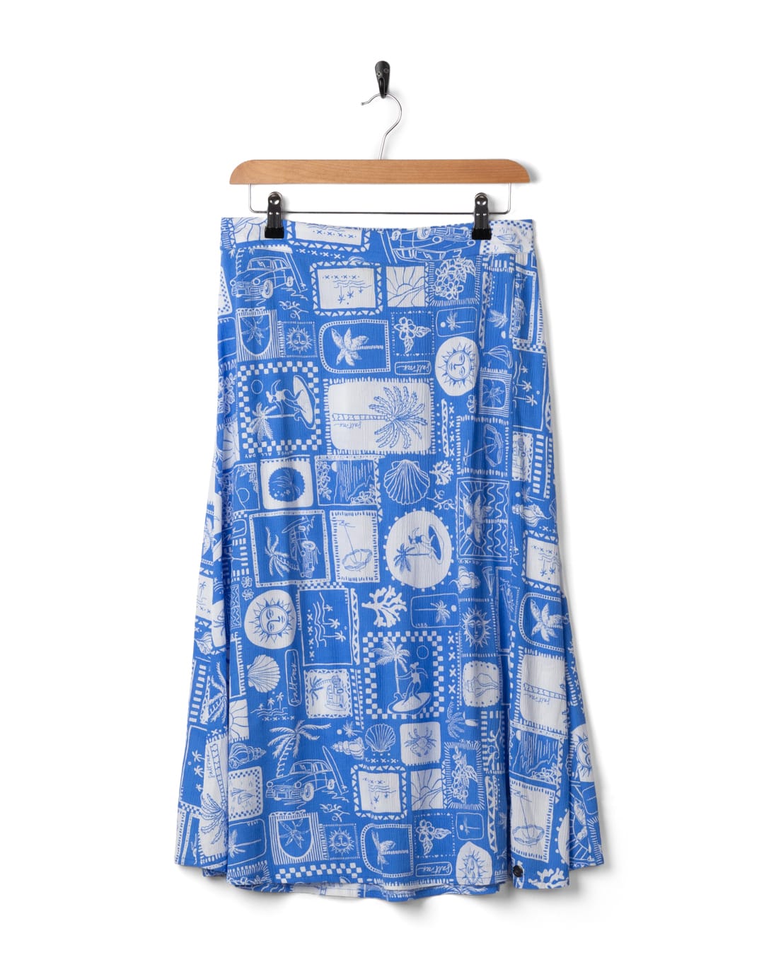 Island Tile Womens Skirt Bright Blue