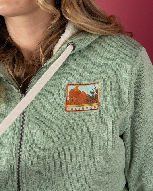 Ayden - Womens Borg Lined Hoodie - Green