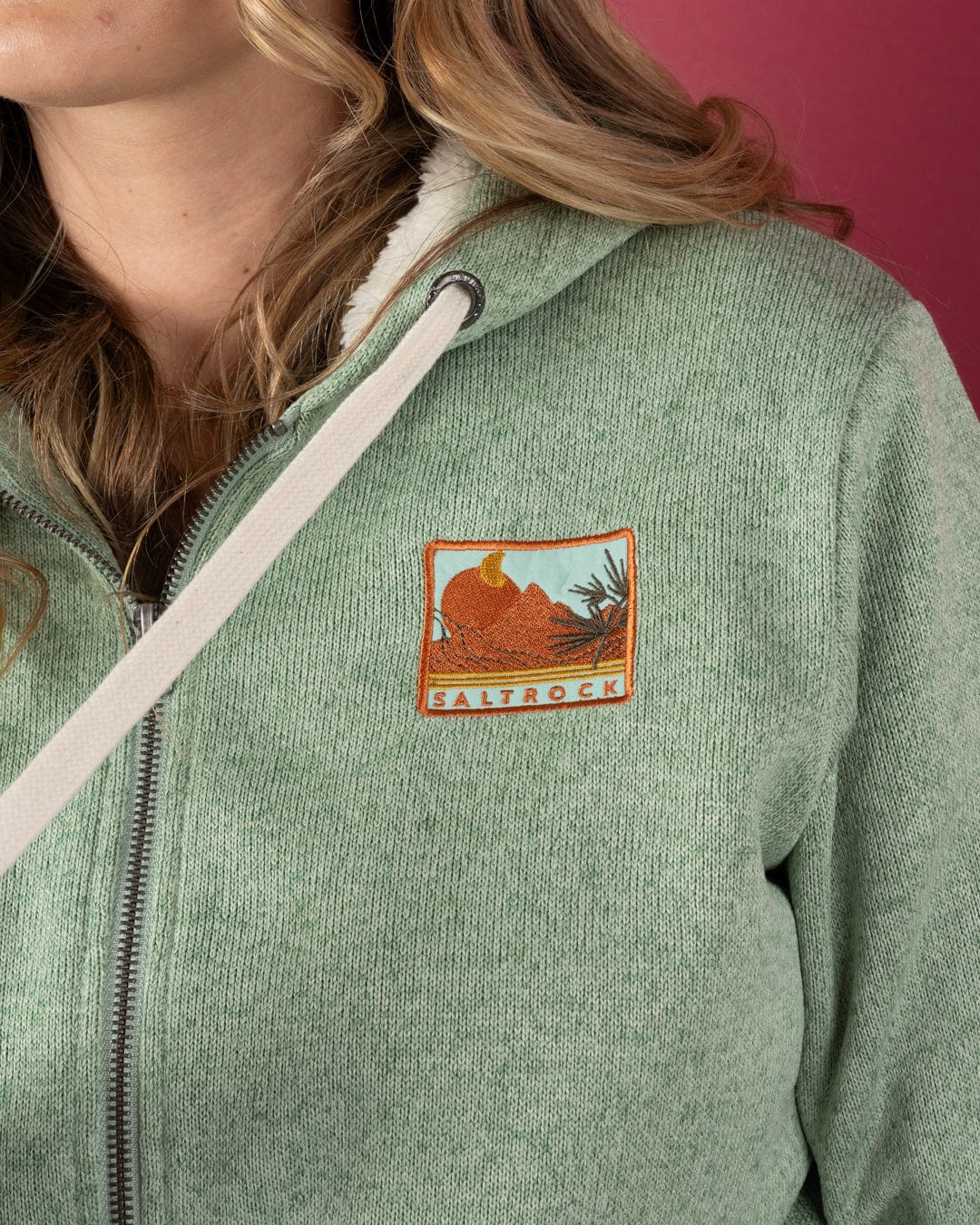 Ayden - Womens Borg Lined Hoodie - Green