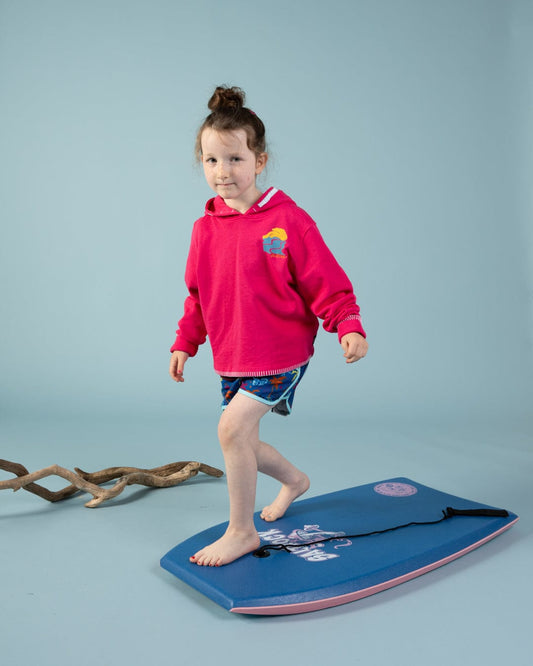 Vacay - Kids Cropped Pop Hoodie - Pink