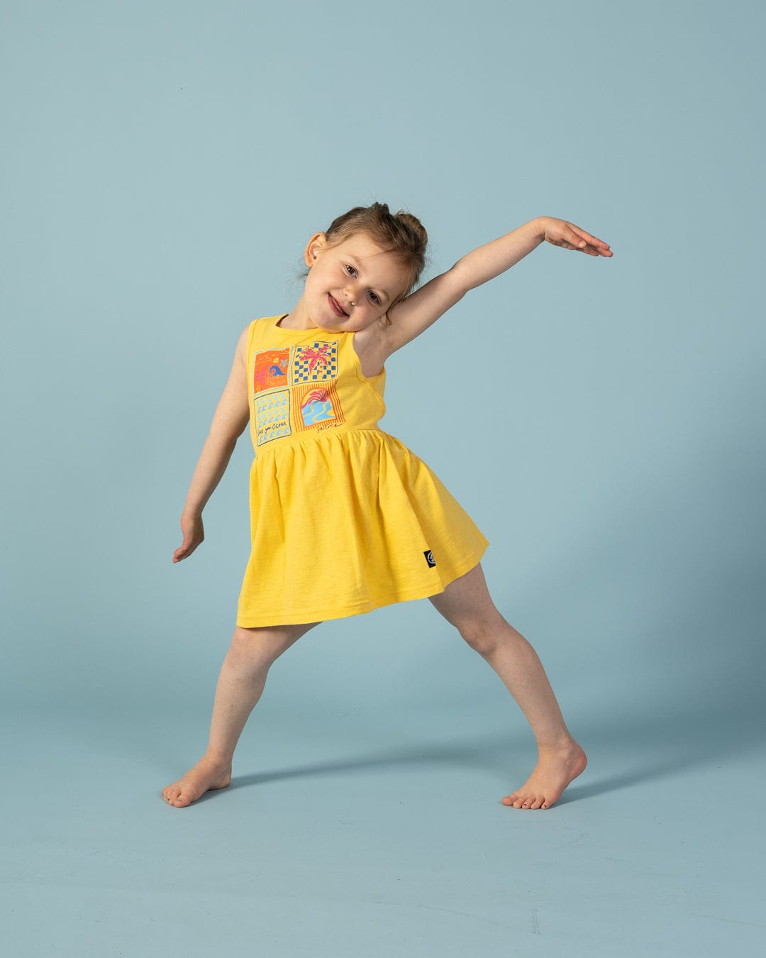 Vacay - Kids Dress - Yellow