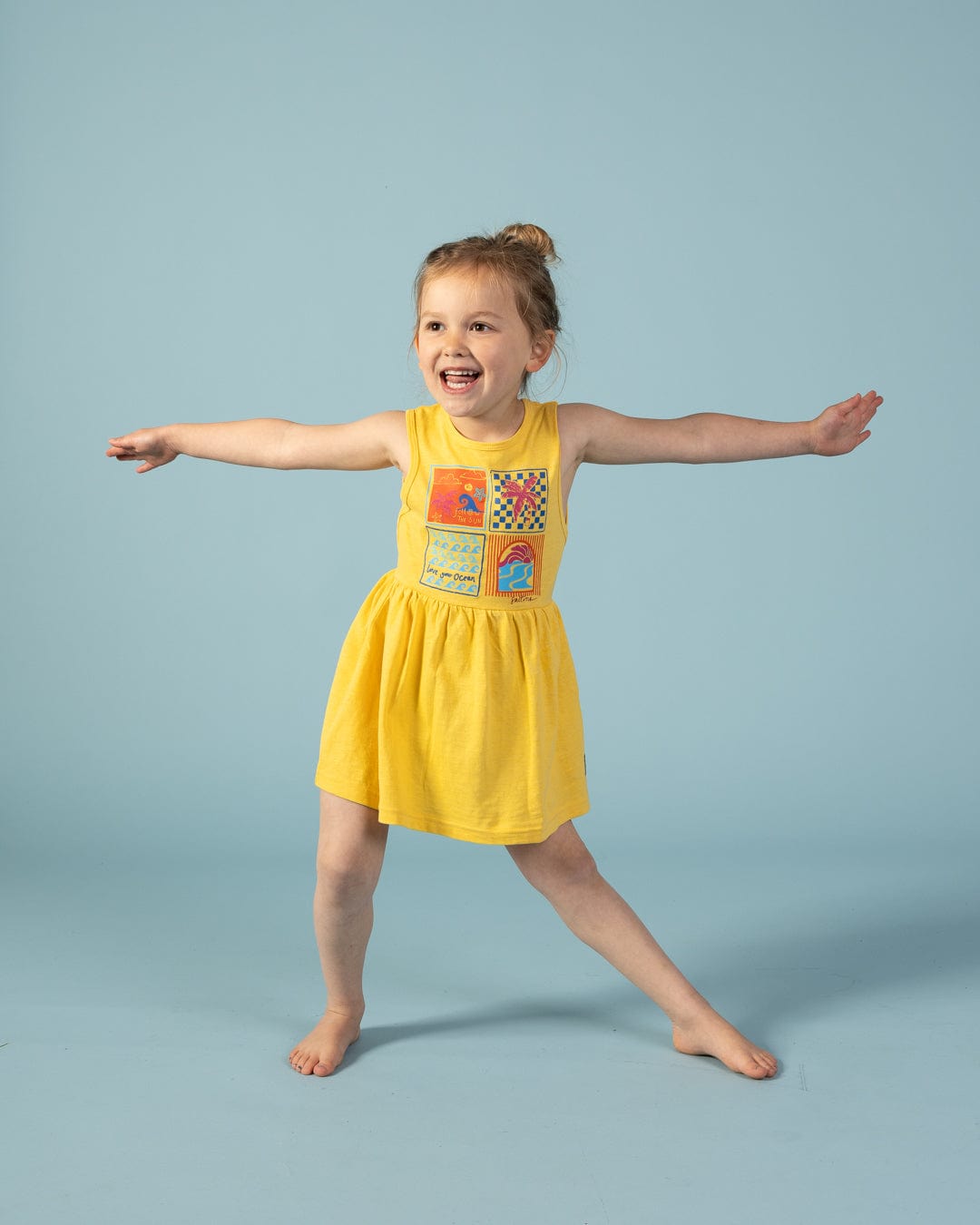 Vacay - Kids Dress - Yellow