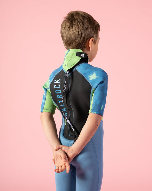 Fader - Kids 3/2 Shortie Wetsuit - Blue