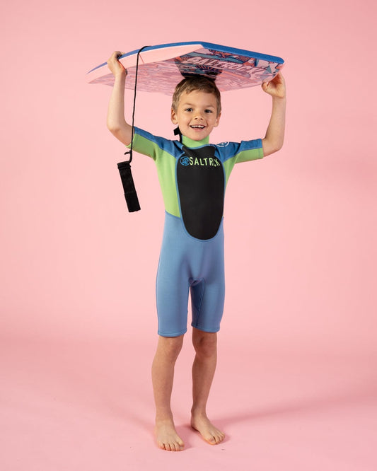Fader - Kids 3/2 Shortie Wetsuit - Blue