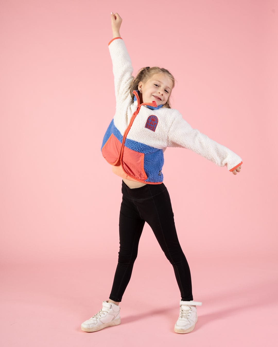 Emery Sunshine - Kids Recycled Borg Fleece - Cream