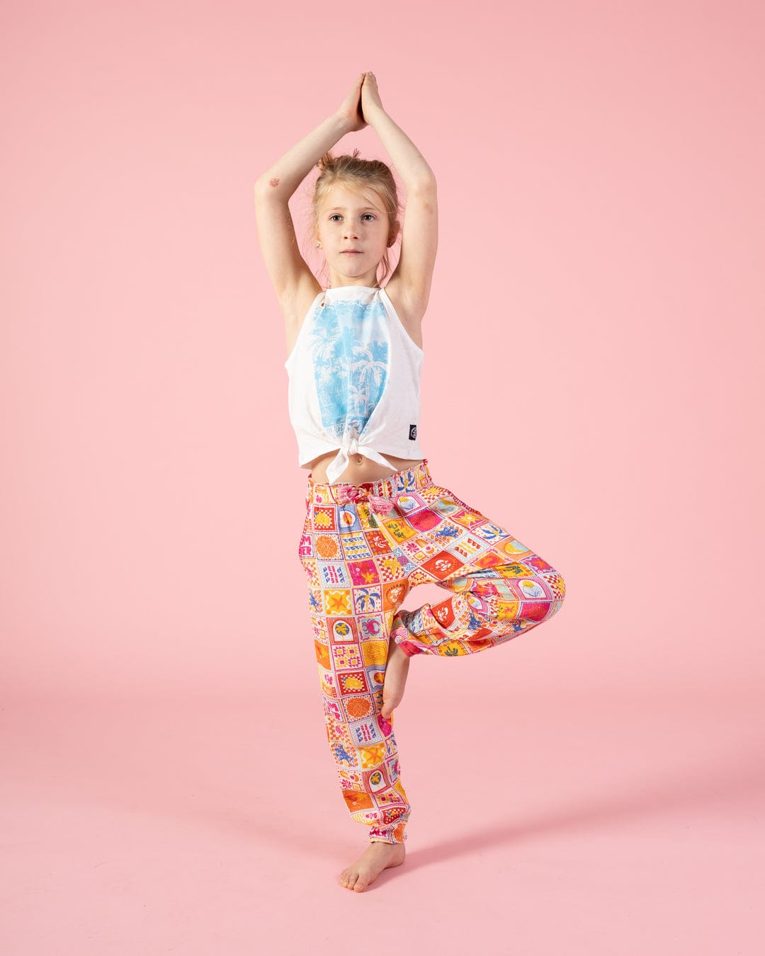 Sway - Kids Tie Front Vest - White