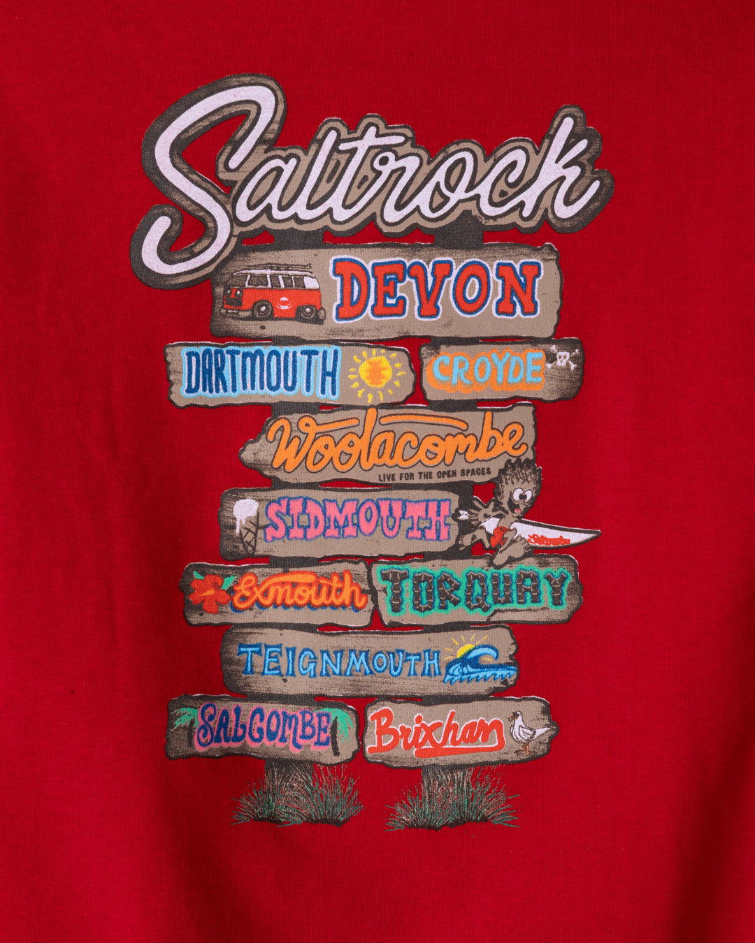 Beach Signs Devon - Kids Pop Hoodie - Red