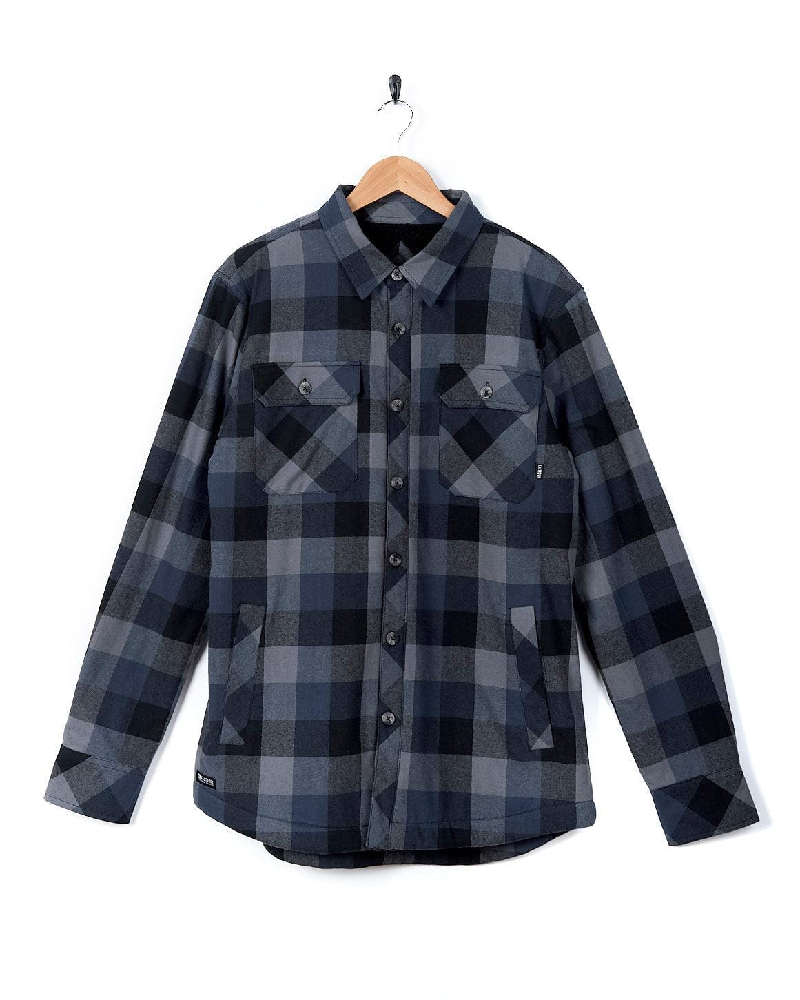 Abbot II - Mens Borg Lined Shacket - Dark Blue - Saltrock