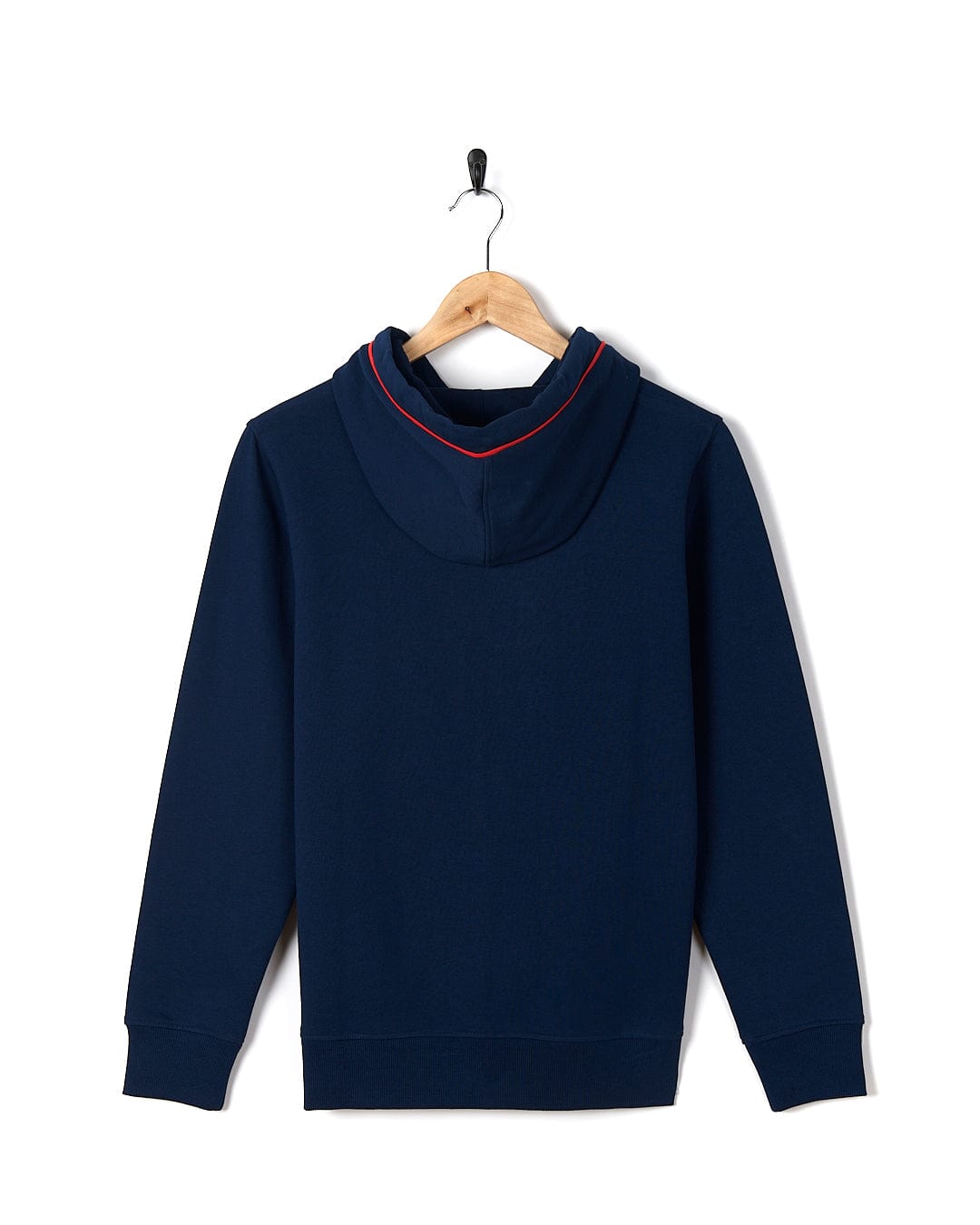 A Celeste Pipe - Womens Pop Hoodie - Blue by Saltrock hanging on a hanger.