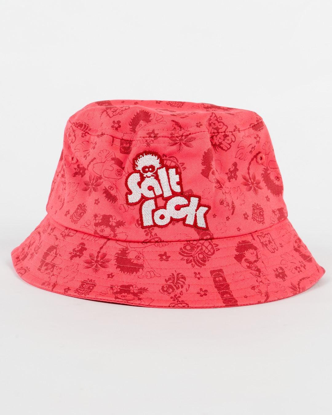Tiki Tok - Kids UV Bucket Hat - Red - Saltrock