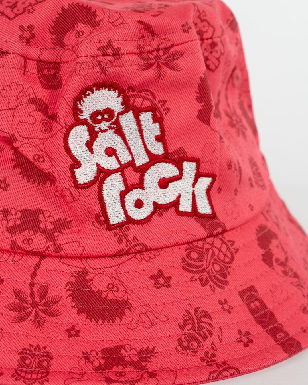 Tiki Tok - Kids UV Bucket Hat - Red - Saltrock