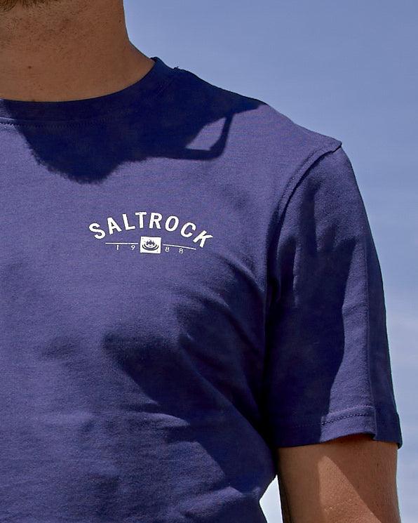 Location - Mens T-Shirt - Newquay - Dark Blue - Saltrock