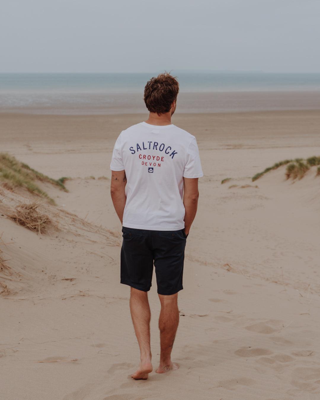 Location T-Shirt - Croyde - White - Saltrock