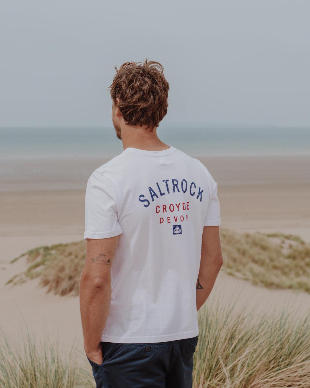 Location T-Shirt - Croyde - White - Saltrock