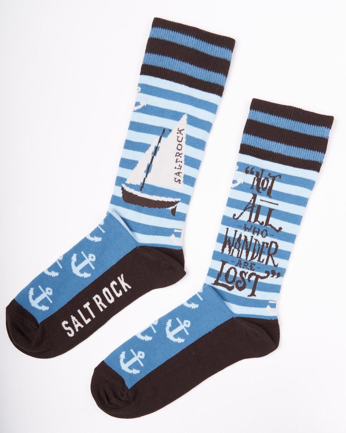 Lost Ships - Socks - Light Blue - Saltrock