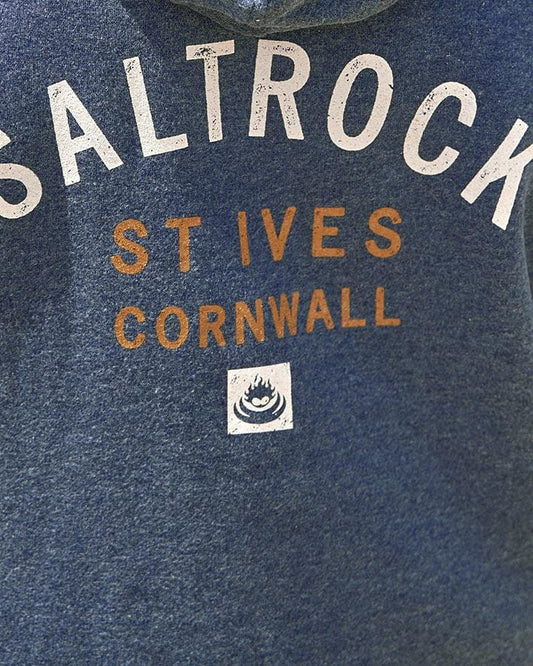 Location - Mens Pop Hoodie - St Ives - Dark Blue - Saltrock