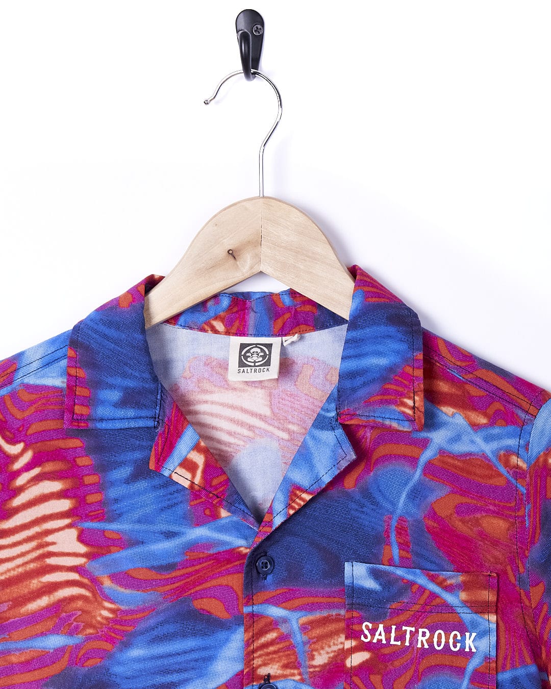 A Saltrock Poolside - Kids All Over Print Short Sleeve Shirt - Multi with the word saltrock on it.
