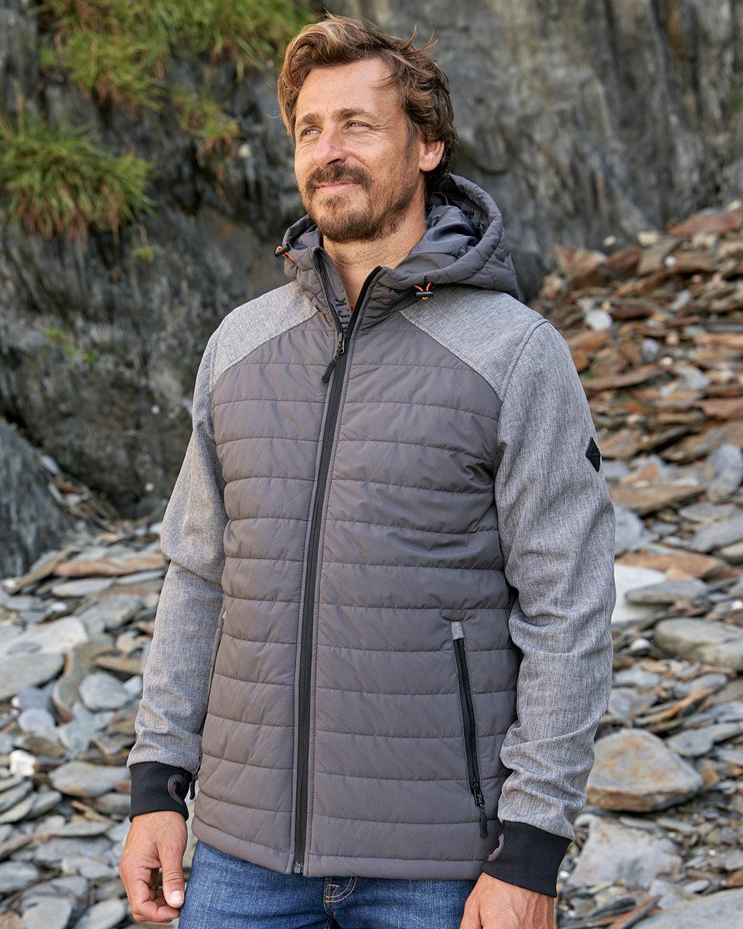 Purbeck - Mens Padded Jacket - Dark Grey - Saltrock