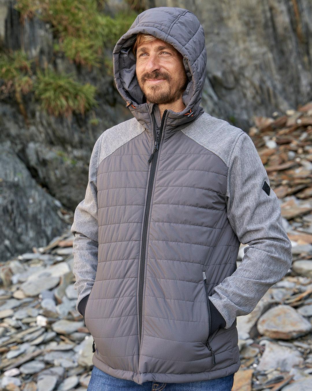 Purbeck - Mens Padded Jacket - Dark Grey - Saltrock