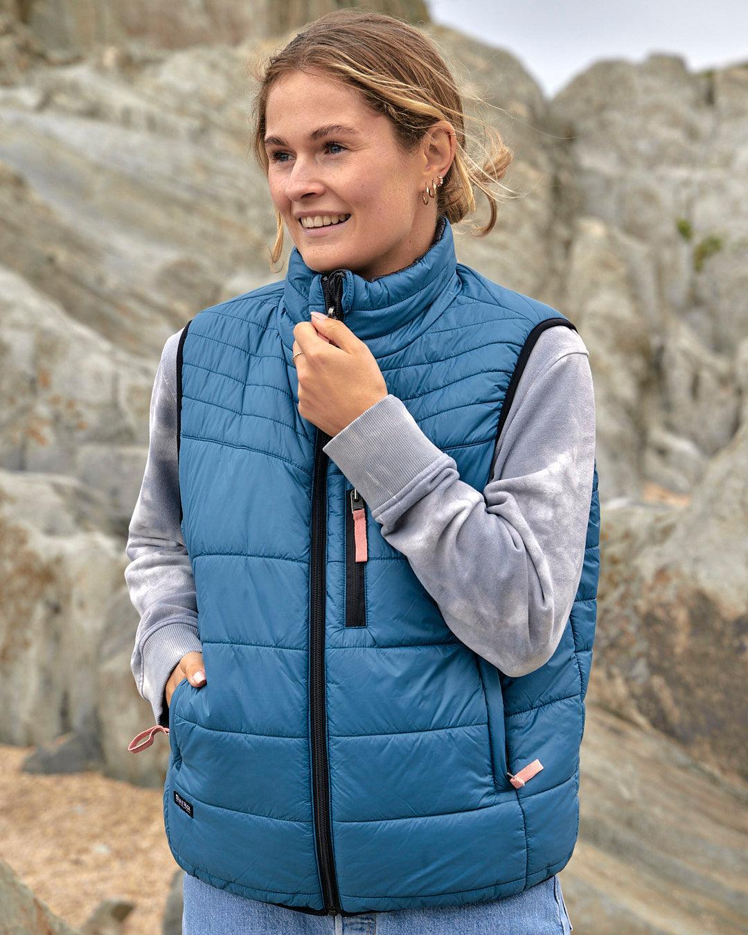 Ridleys - Womens Reversible Gilet - Blue - Saltrock