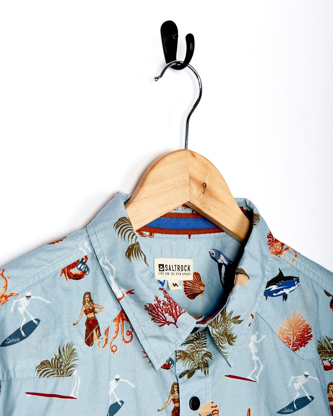 Embrace the Ruan - Mens Washed Short Sleeve Shirt from Saltrock for some funky-shirt holiday vibes.