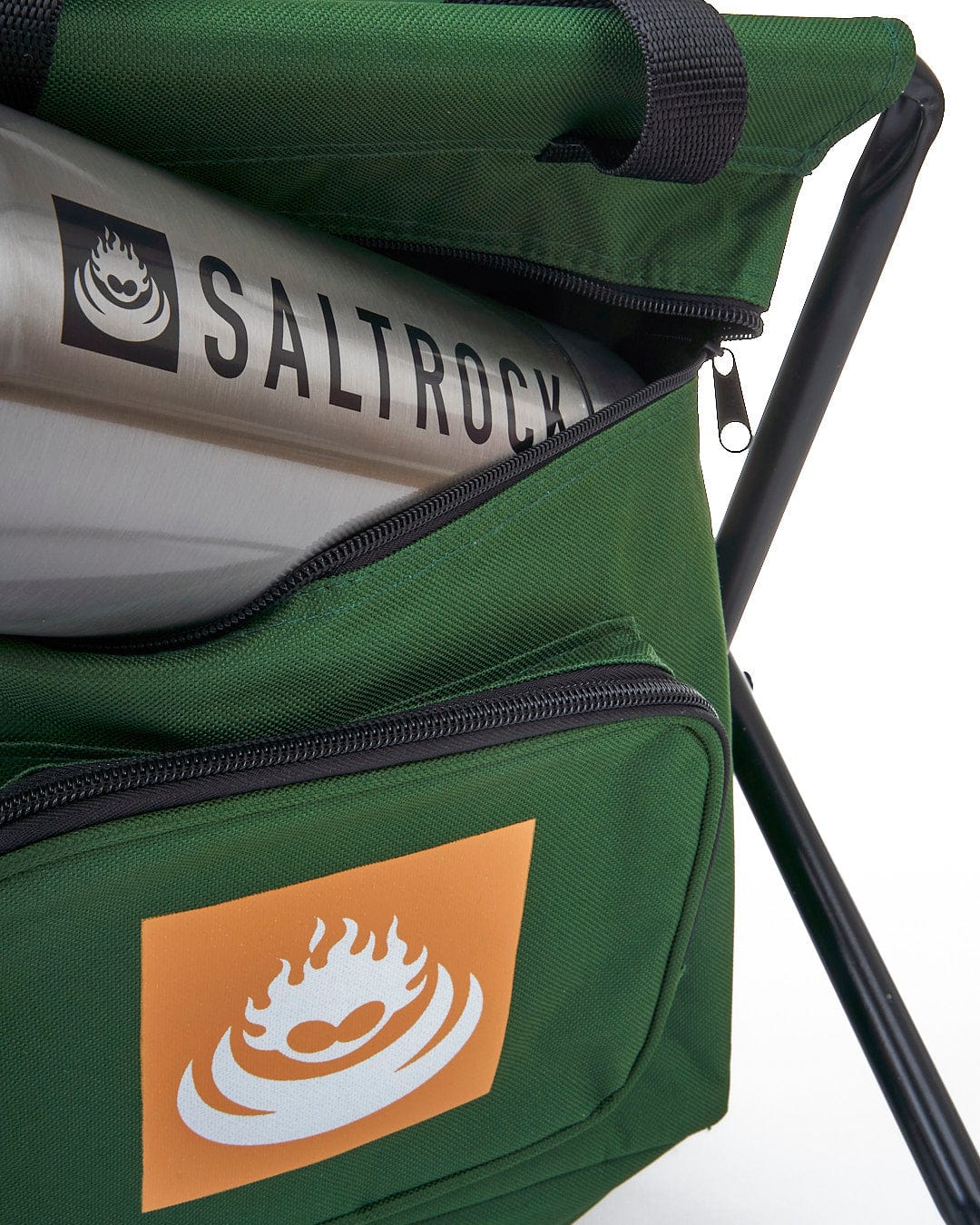 A Saltrock Spectator - Foldable Chair with Cooler Bag - Dark Green.