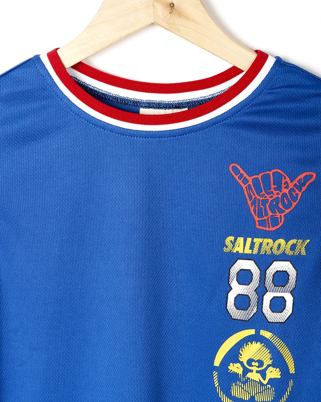 A Saltrock blue t - shirt with the word Team - Kids Short Sleeve T-Shirt - Blue on it.