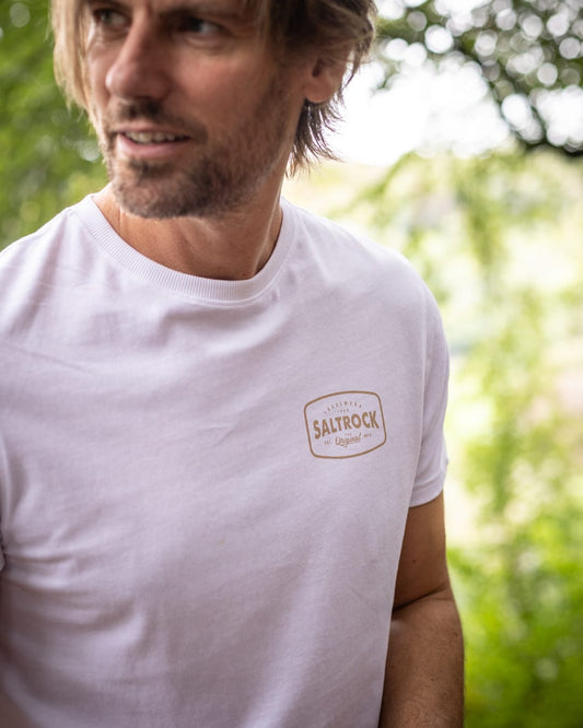 Real Camo Jungle Mens Short Sleeve T-Shirt In White