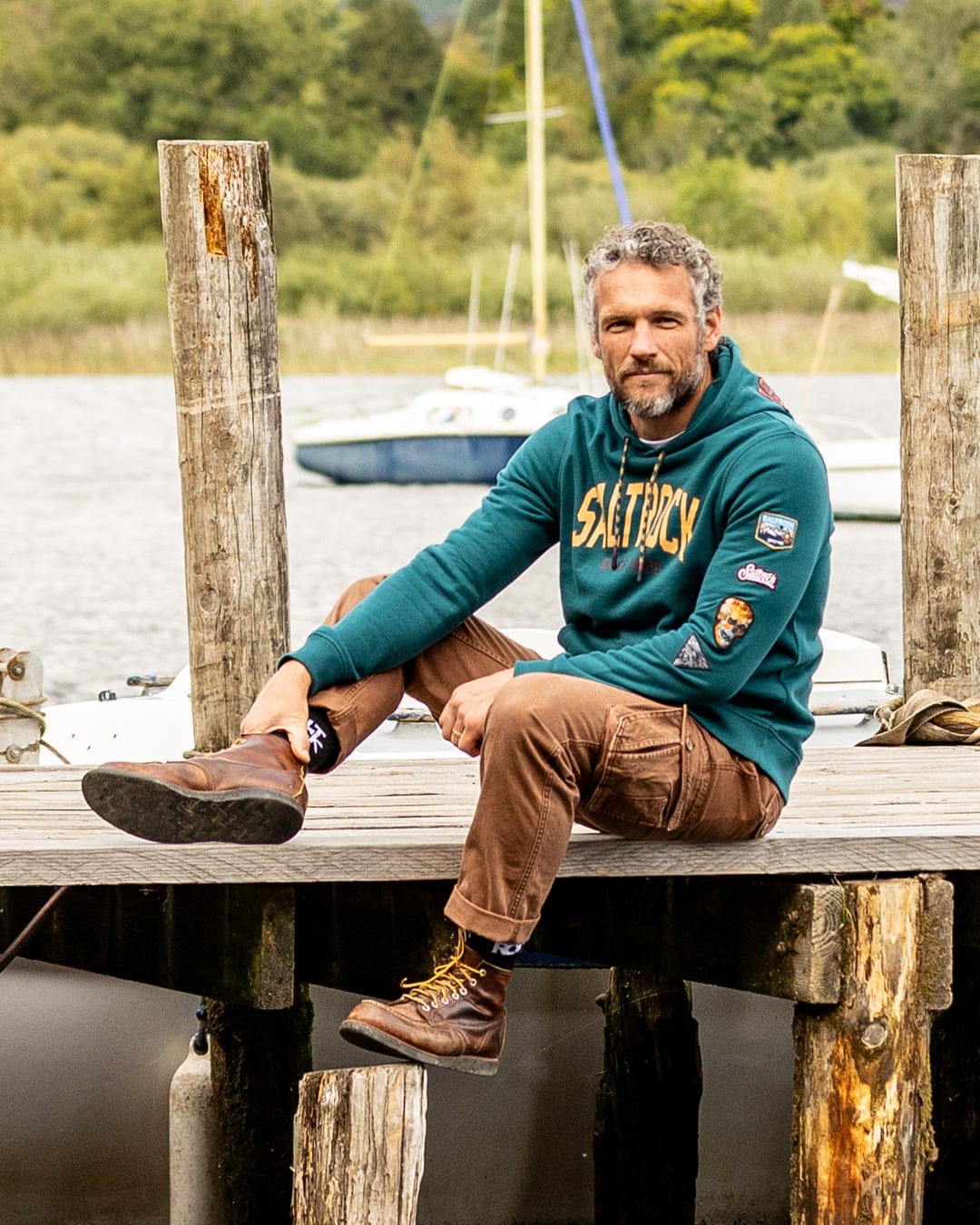 Patch - Mens Pop Hoodie - Teal