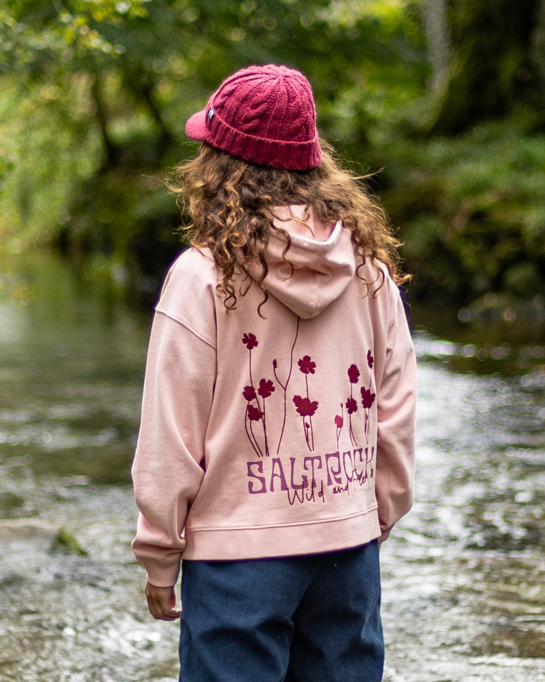 Blossom - Womens Oversized Pop Hoodie - Pink