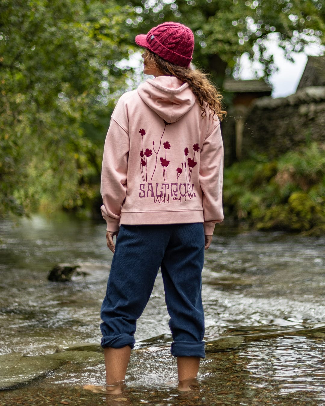 Blossom - Womens Oversized Pop Hoodie - Pink