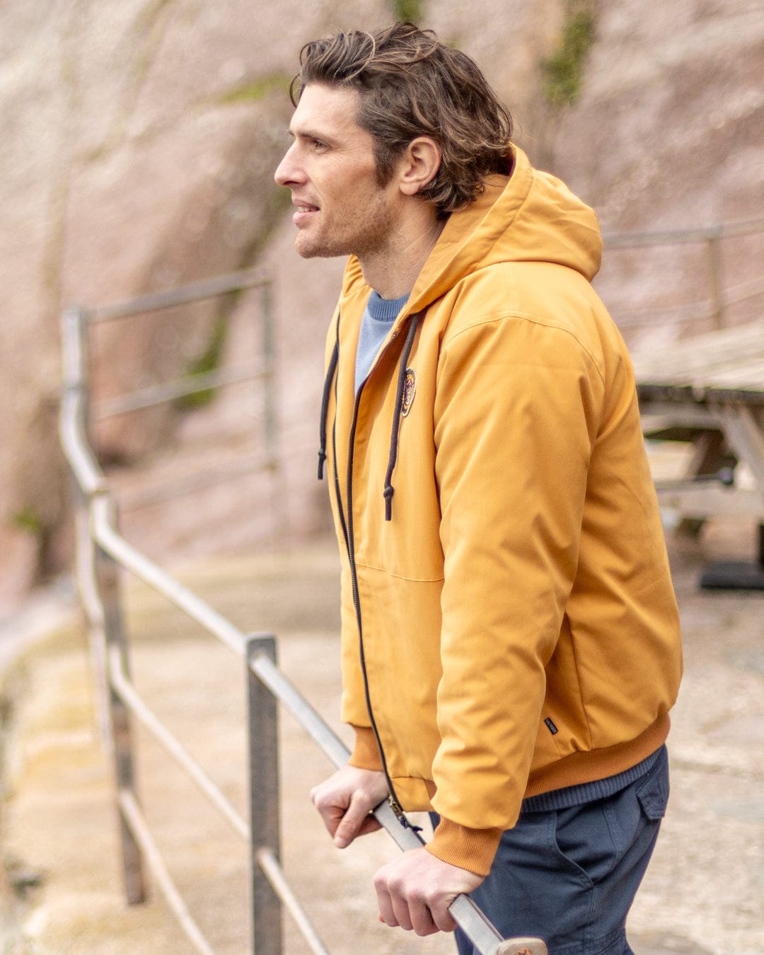 Men s Yellow Casual Bomber Jacket Jace Saltrock men-s-yellow-casual-bomber-jacket-jace-saltrock