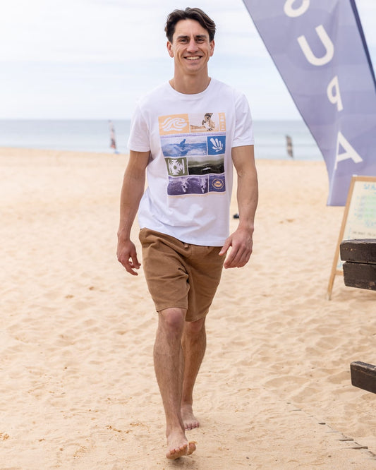 Beach Break Mens Short Sleeve T-Shirt in White