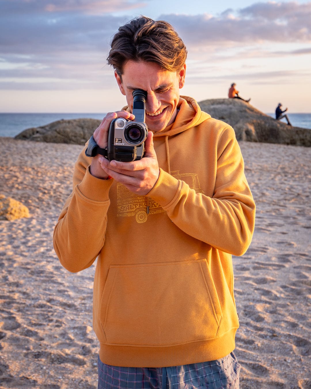 Trail Bus Mens Pop Hoodie in Yellow
