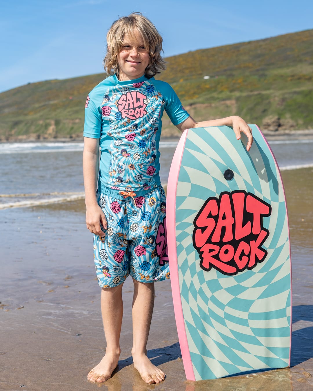 Lush Waves Kids Short Sleeve Rashvest in Blue