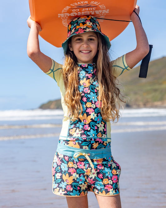 Holidaze Kids Short Sleeve Rashvest in Light Yellow