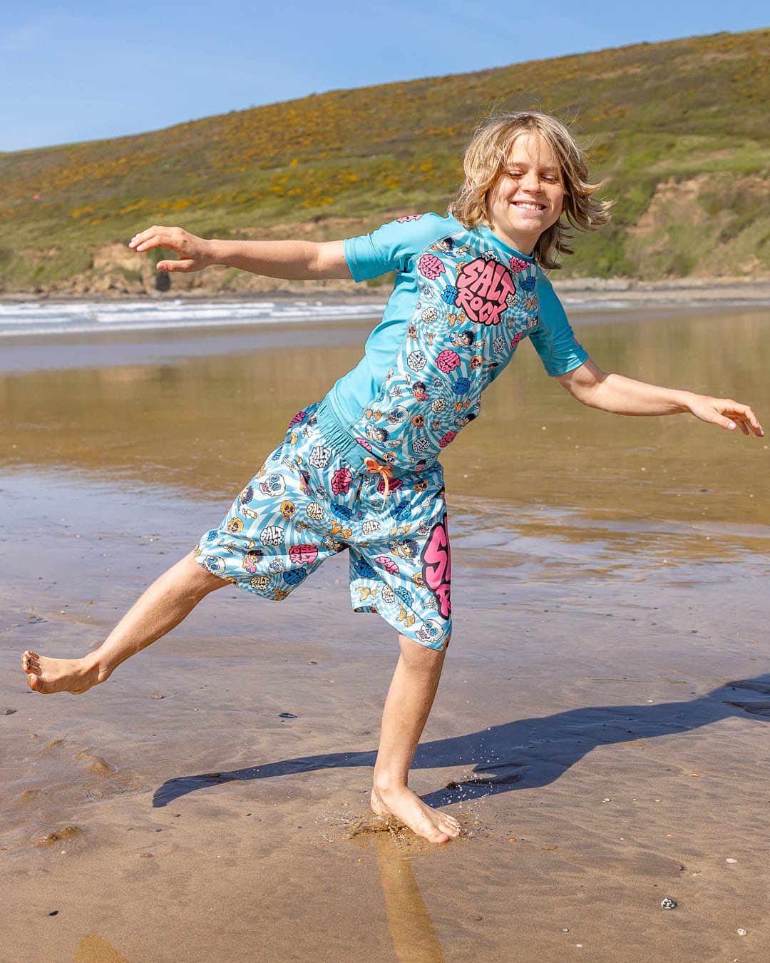 Lush Waves Kids Swimwear in Blue
