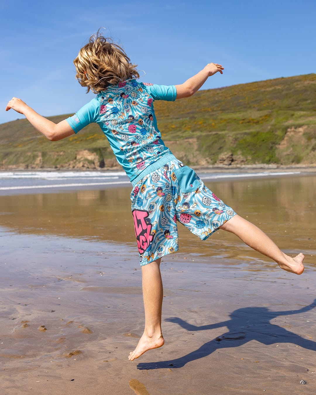 Lush Waves Kids Swimwear in Blue