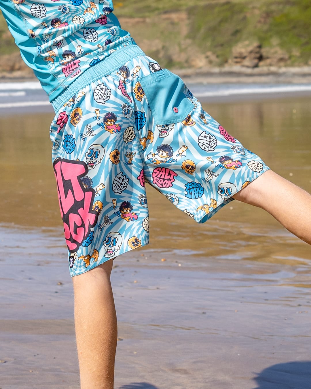 Lush Waves Kids Swimwear in Blue